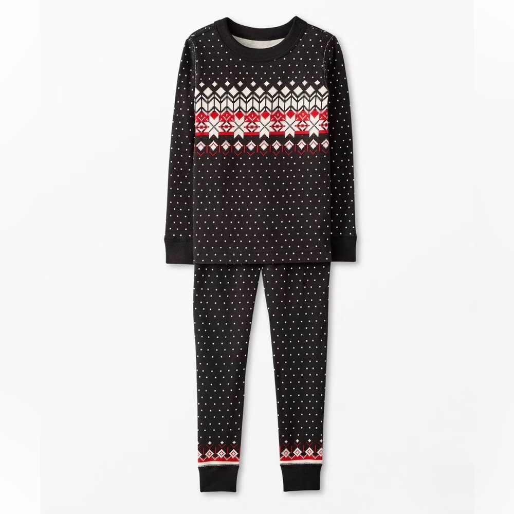 Hanna Andersson | Holiday Pajama Set Family Heritage Black Red & White 110cm NWT - Picture 1 of 5